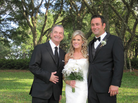 Jack Edmonds with the bride and groom at Black Diamond Ranch Country Club