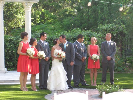 Bride and groom with bridesmaides and groomsmen at Sweetwater Branch Inn Bride and groom with bridesmaides and groomsmen at Sweetwater Branch Inn