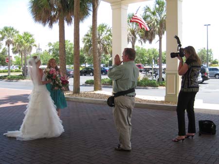 Professional photographers shooting for the wedding Professional photographers shooting for the wedding