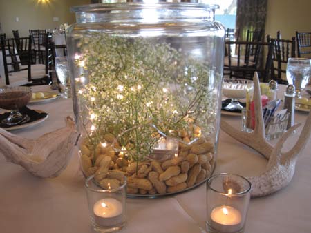 Table Decorations at Black Diamond Ranch Country Club wedding Reception
